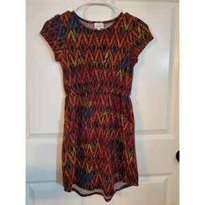 LuLaRoe Girls size 12 dress Red/Blue/Yellow/Orange